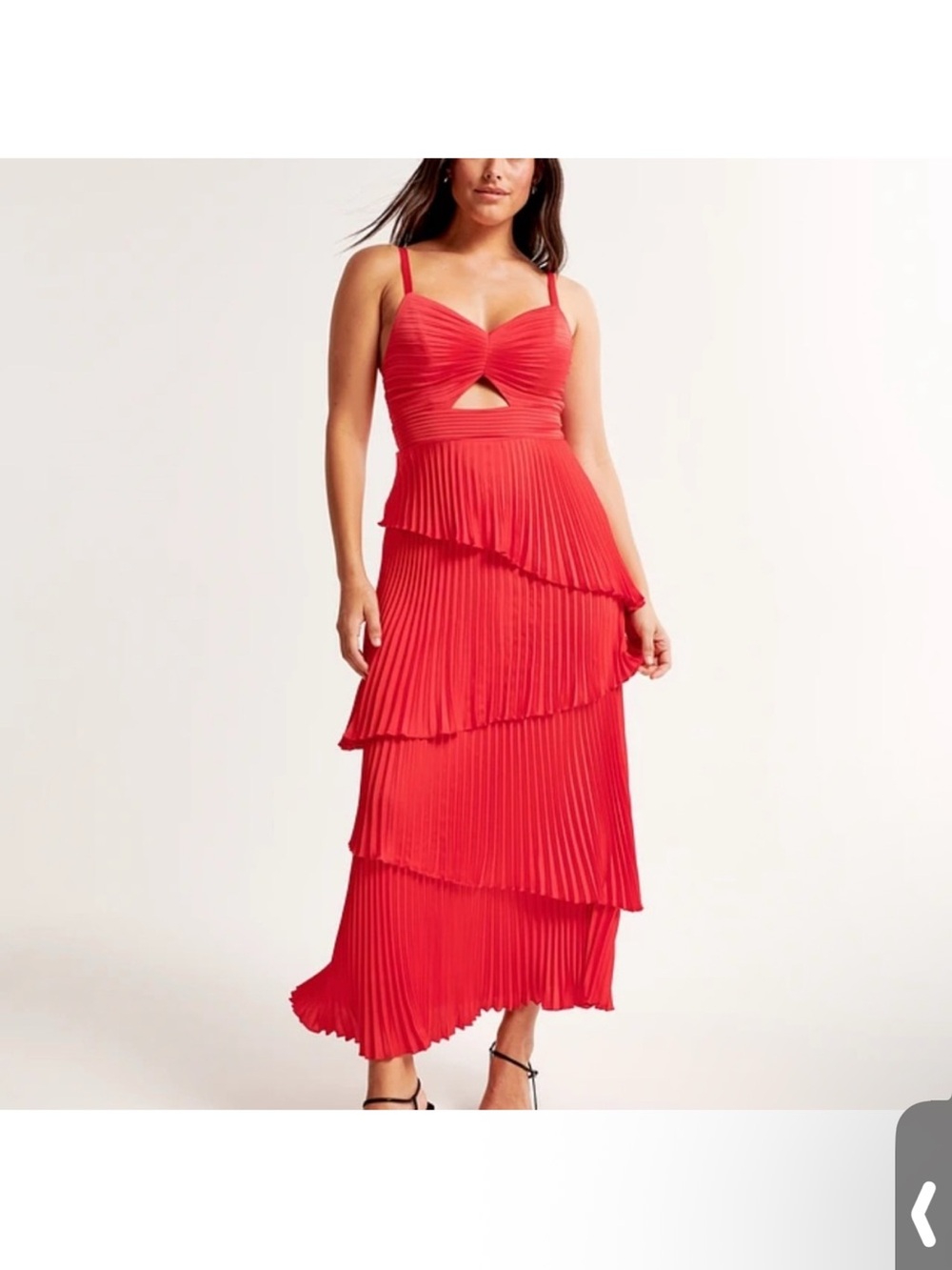 Abercrombie and Fitch red pleated dress
